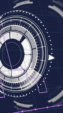 Bağlantılar, kapsam ve top animasyon ağının animasyonu. Küresel bağlantılar veri işleme ve dijital arayüz konsepti dijital olarak oluşturulmuş video.