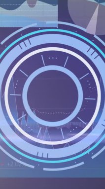 İstatistik işleme alanındaki taramaların animasyonu. küresel bağlantılar, veri işleme ve dijital arayüz konsepti dijital olarak oluşturulmuş video.