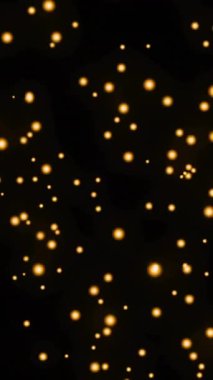 Siyah arkaplandaki ışık noktalarının canlandırması. Şekiller, renkler, desen ve arkaplan konsepti dijital olarak oluşturulmuş video.