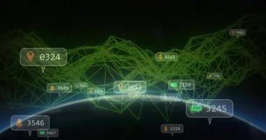 Arkaplan soluyor yeşil kablo örgüsü somutlaşıyor, güneş doğmadan önce canlı verileri canlandırıyor. Fütürist, dijital, soyut, çevre bilinci, yüksek teknoloji, görselleştirme, veri