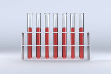 Test tube with chemical solution, Close-up