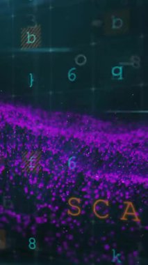 Siyah arkaplanda asma kilit simgesi ve siber saldırı uyarısı üzerinde ışık lekelerinin canlandırılması. Küresel teknoloji, çevrimiçi güvenlik ve dijital arayüz kavramı dijital olarak oluşturulmuş video.