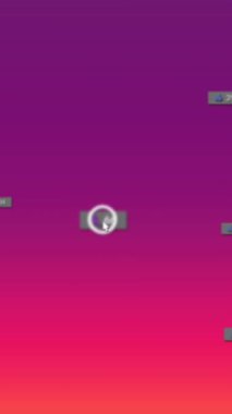 Mor arka planda medya simgelerinin canlandırılması. Sosyal medya ve dijital arayüz konsepti dijital olarak oluşturulmuş video.