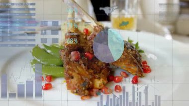 Uçuş görevlisi kuzu pirzolasını kaldırırken finansal veri tabloları zayıflıyor. Lüks, iyi yemek, konukseverlik, sofistike, zarafet, prim, kurumsal