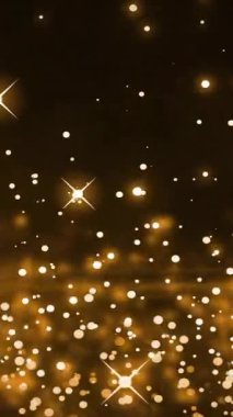 Köknar ağacı dallarının ve koyu arkaplandaki ışık noktalarının animasyonu. Noel, şenlik, kutlama ve gelenek konsepti dijital olarak oluşturuldu.