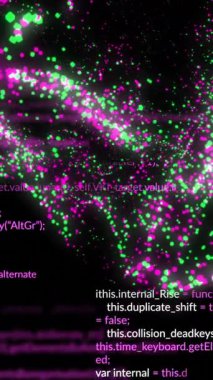 Dijital veri işlemenin dünya çapındaki bağlantılarının animasyonu. Dijital olarak oluşturulmuş küresel bağlantılar, hesaplama ve veri işleme kavramı.