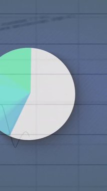 Şebeke üzerinde istatistik ve finansal veri işleme animasyonları. Maliye, iş ve para birimi kavramı dijital olarak oluşturulmuş video.