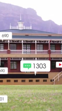 Çeşitli ragbi oyuncuları üzerinde simge ve veri işleme animasyonları. Küresel spor, rekabet, bağlantılar, hesaplama ve veri işleme kavramı dijital olarak oluşturulmuş video.