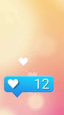 Pembe arka planda medya simgelerinin canlandırılması. Küresel iş ve dijital arayüz kavramı dijital olarak oluşturulmuş video.