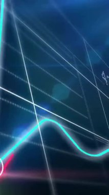 Veri işleme ve dünya haritası üzerinde diyagramlar ve saat animasyonları. Küresel iş, teknoloji ve dijital arayüz kavramı dijital olarak oluşturulmuş video.