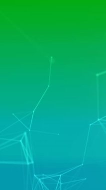 Maviden yeşile dönen bağlantı ağının animasyonu. küresel bağlantılar, teknoloji ve dijital arayüz konsepti dijital olarak oluşturulmuş video.