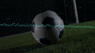 Oyuncu sahaya ayak sallıyor, attığı şutla attığı şutla spor analitiği örtüşüyor. Spor, dijital, modern, atletik, hassas, açık hava, enerji