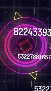 Kapsam taraması ve finansal veri işleme animasyonu. küresel iş ve finans kavramı dijital olarak oluşturulan video.