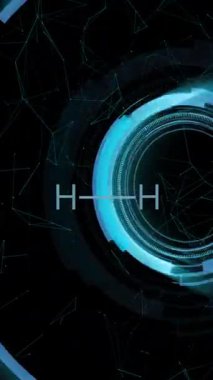 İkili kod ve dairesel desenlerle dönen mavi dijital arayüz, geleceksel animasyon. Teknoloji, veri, soyut, yazılım, siber, sanal