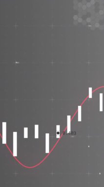 Gri arkaplanla ağ üzerinden veri işleme animasyonu. Bilgisayar arayüzü ve iş teknolojisi kavramı