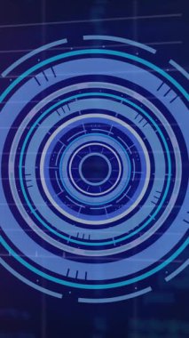 Kırmızı, mavi, mor ve yeşil borsa işaretleri ve grafikleri olan bir borsa görüntüsü. Küresel bağlantılar veri işleme ve dijital arayüz konsepti dijital olarak oluşturulmuş video.