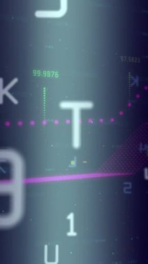 Animation of financial data processing over world map. Global business, finances, computing and data processing concept digitally generated video.