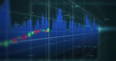 Şebeke oluşturma, şamdan çubuklarını canlandırma, dalga biçimi senkronizasyonunu görsel pazar eğilimlerini tetikliyor. Teknoloji, veri, analitik, dijital, fütürist, yatırım, finans