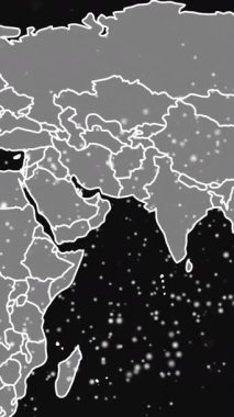 Dünya haritasının üzerindeki DNA iplikçiklerinin animasyonu. Küresel bilim, araştırma, bağlantılar, hesaplama ve veri işleme kavramı dijital olarak oluşturulmuş video.
