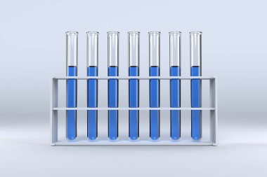 Test tube with chemical solution, Close-up