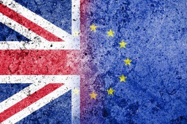 AB bayrağı ve Büyük Britanya bayrağı