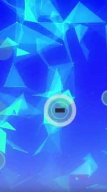 Mavi arkaplan üzerinde 6 G metin ve şekillerin animasyonu. Sosyal medya ve dijital arayüz konsepti dijital olarak oluşturulmuş video.