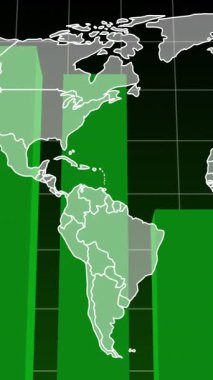 Siyah arkaplan üzerinde veri işleme animasyonu. küresel iş ve dijital arayüz kavramı dijital olarak oluşturulmuş video.