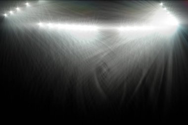 Yatay spot ışıkları, düz dizayn siyah arka planda sislerin arasında uzun ışınlar oluşturuyor. Tiyatro, dramatik, chiaroscuro, ambiyans, gösteri, aydınlatma, minimalist