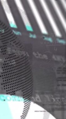 Veri işleme üzerinde dünyanın animasyonu. küresel iş ve dijital arayüz kavramı dijital olarak oluşturulmuş video.