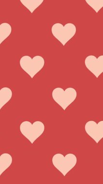 Kırmızı arka planda atan kalplerin animasyonu. Tıp, kardiyoloji ve kalp sağlığı farkındalığı konsepti dijital olarak oluşturulmuş video.