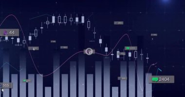 Şamdan çizelgesinde süzülen işaretler kullanıcı simgeleri ve pazar ölçümlerini gösteren sohbet baloncukları. Finansal, veri, analiz, dijital, görselleştirme, analitik, ön panel