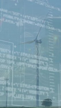 Finansal veri işleme üzerinde veri işleme animasyonu. Küresel iş dijital arayüzü teknolojisi ve dijital olarak oluşturulan ağ konsepti.