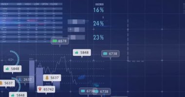 Kaydırma simgeleriyle veri açma arayüzü başlatılıyor, Ölçümleri gösteren etiketleri ve grafikleri sayıyor. Veri, gösterge paneli, görselleştirme, analitik, metrik, iş zekası, dijital