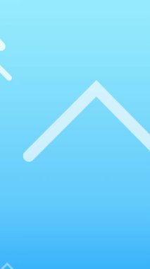 Mavi arkaplanı gösteren birden fazla beyaz ok animasyonu. yön ve hareket kavramı dijital olarak oluşturulmuş video.