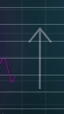 Birden fazla grafik içeren oklar ve siyah arkaplan üzerinde değişen sayılar animasyonu. Dijital olarak üretilmiş, hologram, illüstrasyon, rapor, aydınlanma, yön, büyüme ve iş konsepti.