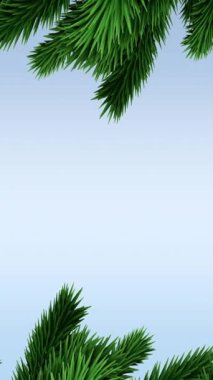 Mavi arka planda noel kutlamalarının animasyonu. Noel, kış, gelenek ve kutlama konsepti dijital olarak oluşturulmuş video.