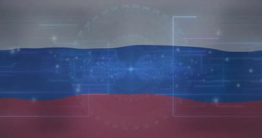 Gri arkaplandaki üç bant kayıyor. Titreşim devreleri yanıp sönüyor ve arayüzü gösteriyor. Soyut, teknoloji, fütürizm, dijital, yenilik, neon, yüksek teknoloji