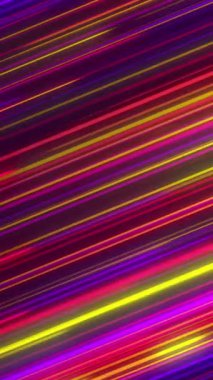 Dik döngü içinde çapraz hareket eden çoklu parlayan ışık izlerinin animasyonu. ışık ve hareket kavramı dijital olarak oluşturulmuş video.