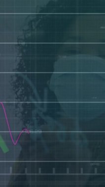 Şebeke üzerinde finansal veri işleme animasyonu. Küresel işletme veri işlemeyi ve dijital olarak üretilen video konseptini finanse eder.