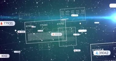 Tuğla alanı üzerinde arayüz açılıyor, şebeke oluşturulurken paneller sürükleniyor ve modüller güncelleniyor. Futuristik, dijital, teknoloji, veri, ağ, soyut, yenilik