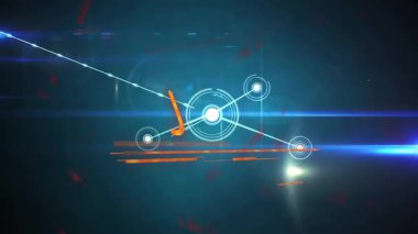 Merkezi düğüm soluklaşması tehlikeli metni atan tehlike simgesini gösteren eğimli bir çizgiye neden oluyor. Dijital, geleceksel, uyarı, teknoloji, arayüz, uyarı, ağ