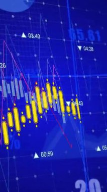 Şebeke üzerinde dijital veri işleme animasyonu. Dijital olarak oluşturulmuş küresel bağlantılar, hesaplama ve veri işleme kavramı.