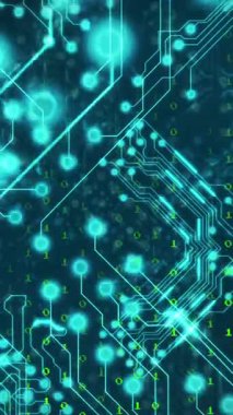 Veri işleme üzerinde şekillerin canlandırılması. Küresel iş ve dijital arayüz kavramı dijital olarak oluşturulmuş video.