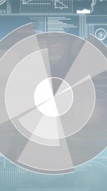 Bilimsel grafik ve veri üzerindeki işleme çemberinin ve ışığın animasyonu. küresel bilim, bağlantılar ve dijital arayüz konsepti dijital olarak oluşturulmuş video.