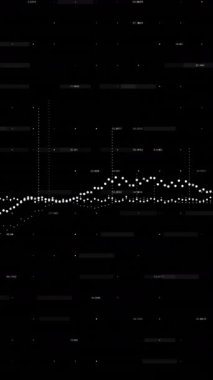 Siyah arkaplan üzerinde veri işleme animasyonu. küresel iş ve dijital arayüz kavramı dijital olarak oluşturulmuş video.