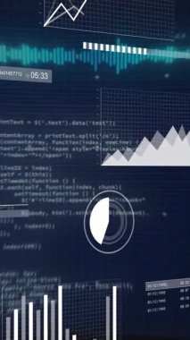 6G metnin animasyonu, veri işleme şebekesi üzerinde kara geri gorund. Küresel finans, iş, bağlantılar, hesaplama ve veri işleme kavramı dijital olarak oluşturulmuş video.