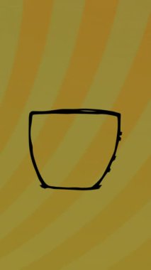 Arka planda çay fincanının çay tabağıyla günışığına karşı buhar animasyonu. Dijital olarak üretilen hologram, illüstrasyon, içecek, içecek, güneş ışığı ve soyut kavram.