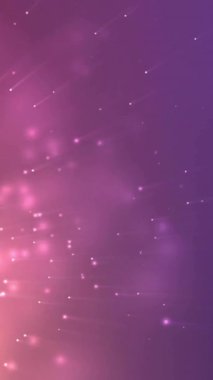 Mor arkaplanda hareket eden parlak ışık lekelerinin canlandırması. Renk, şekil, ışık ve hareket konsepti dijital olarak oluşturulmuş video.