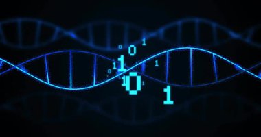 Dalgaların oluşturduğu iplikler kümelenerek sarmal oluşturur ve görselleştirerek veri akışını sağlar. Dijital, fütüristik, soyut, teknoloji, neon, veri, yenilik