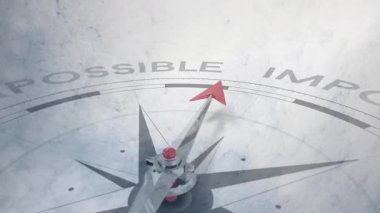 Gizli mekanizma, düğmede dönen iğneyi çalıştırıyor, imkansızı kırmızı olasılığa dönüştürüyor. İlham, motivasyon, dönüşüm, yenilik, ilerleme, sembolizm, navigasyon
